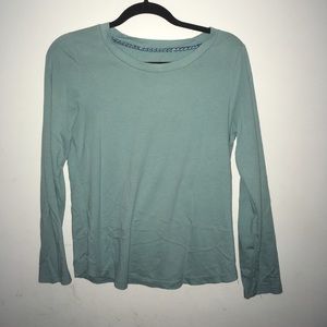 Plain teal long sleeve shirt